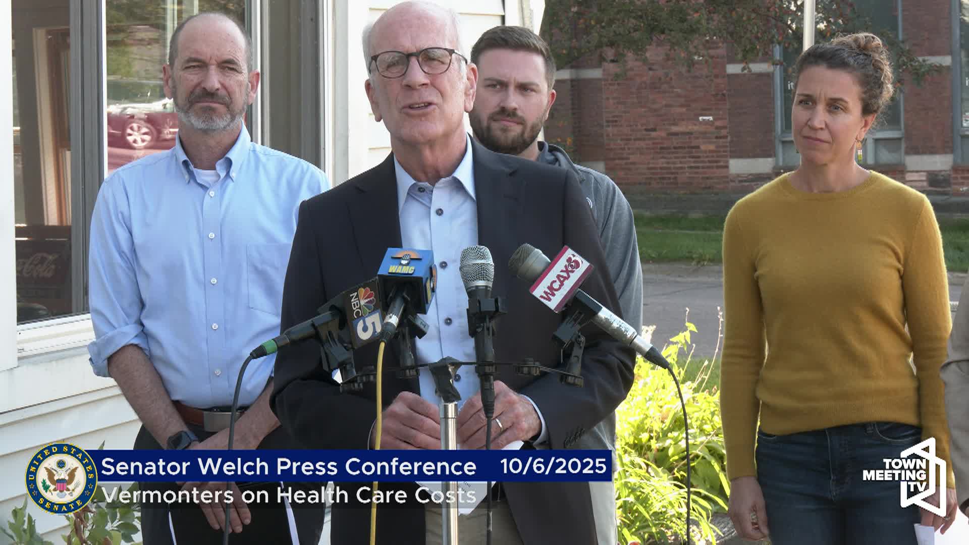 Senator Peter Welch- Vermonters on Health Care Costs