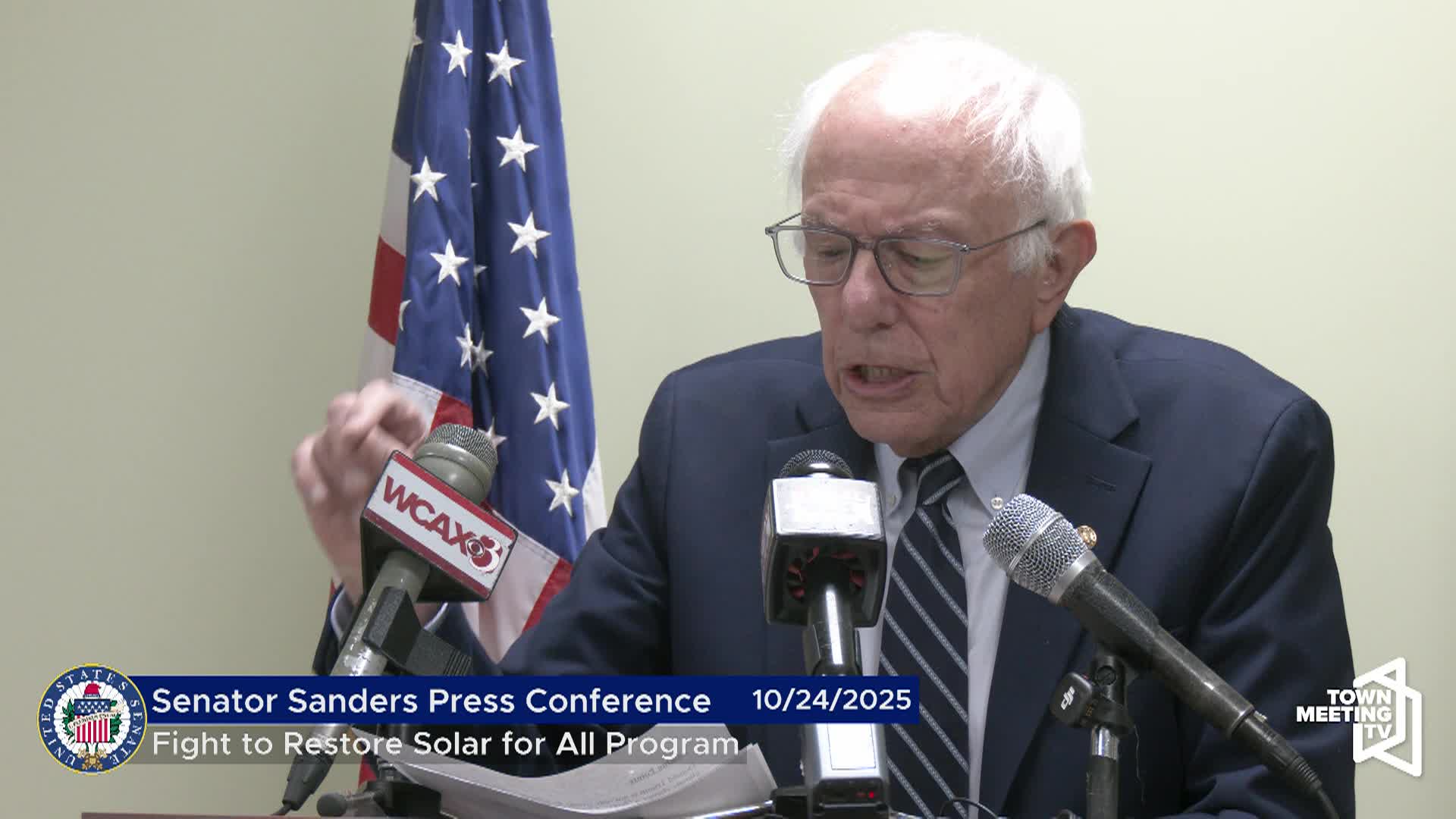 Senator Bernie Sanders Press Conference