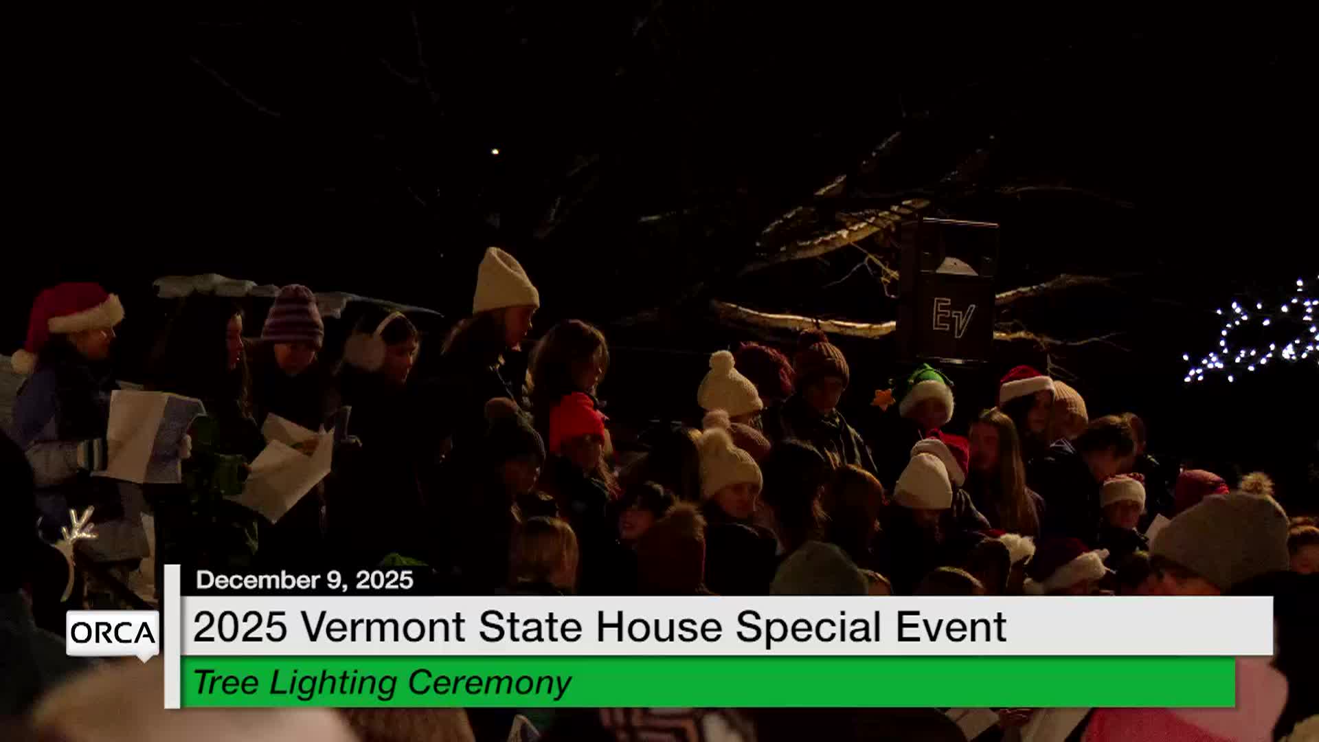 Vermont State House- Tree Lighting Ceremony