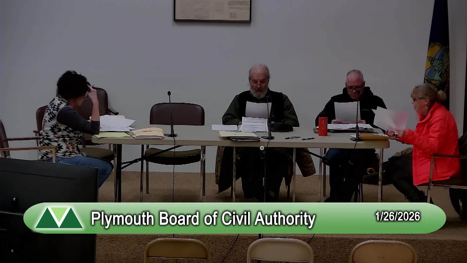 Plymouth Board of Civil Authority 1/26