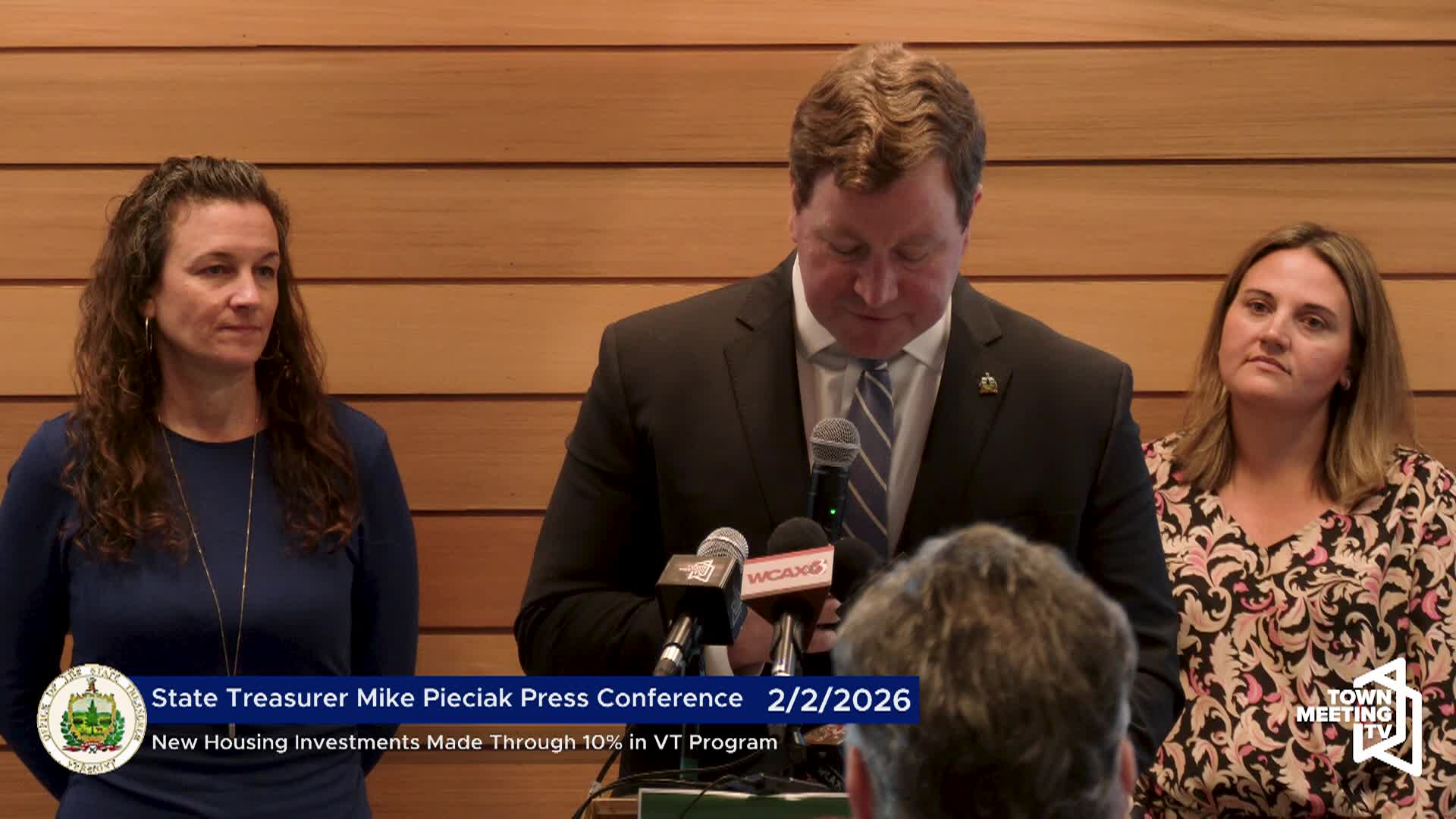 VT State Treasurer Mike Pieciak Press Conference