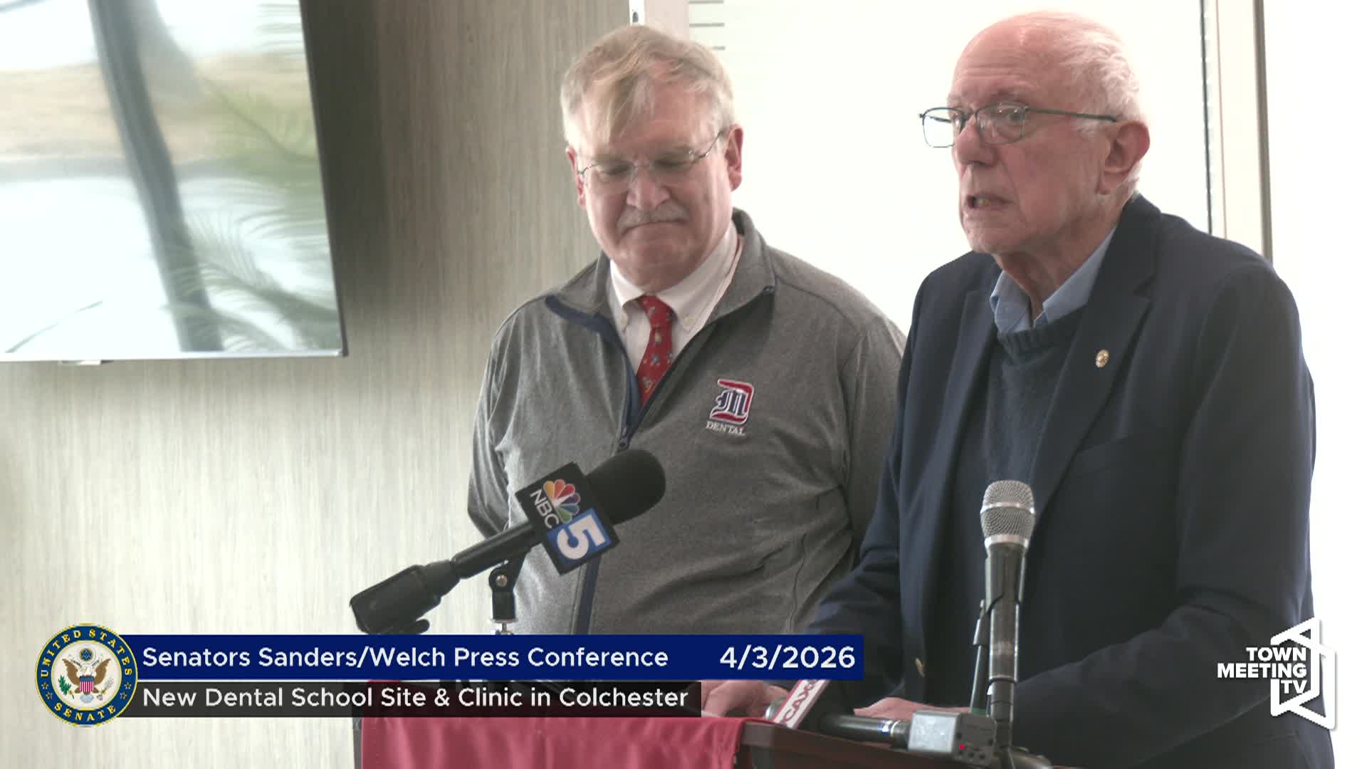 Sen. Bernie Sanders- Dental School Site & Clinic