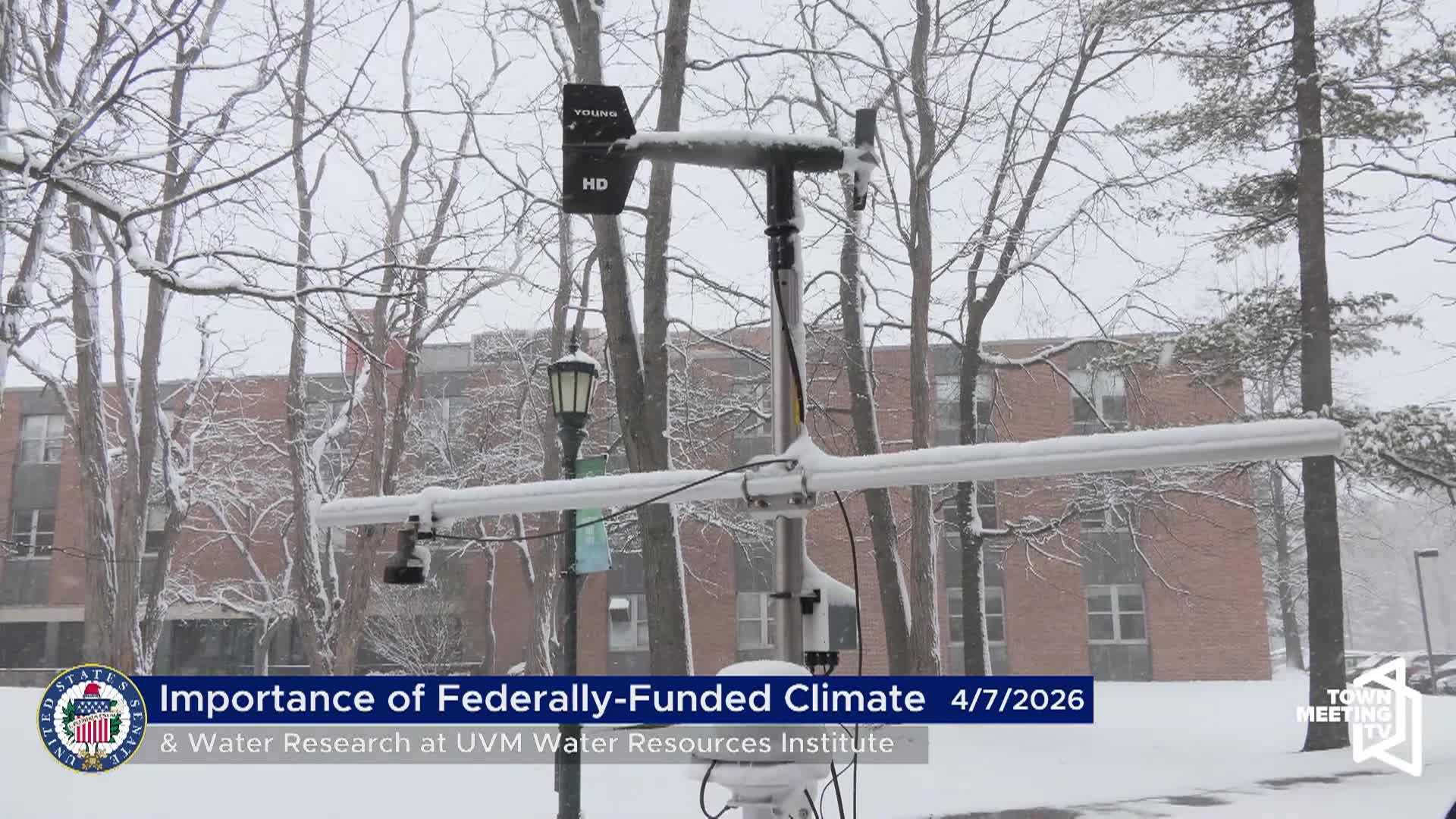 Sen. Welch- UVM Water Resources Institute